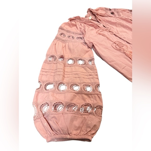 Anthropologie ForeverThatGirl Long-SleeveV-NeckPeasant Blouse Size Medium - Picture 6 of 11